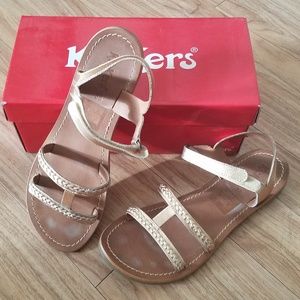 Gold Kickers Sandals